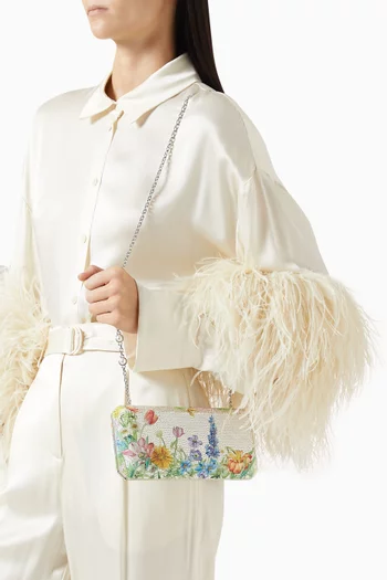 كلاتش وايلدفلاور رفيع مزين بأحجار الراين