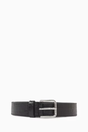 Toni Belt in Croc-embossed Patent Leather