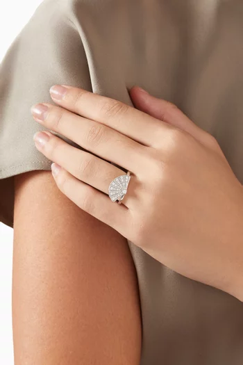 Fanfare Symphony Mini Icons Diamond Ring in 18kt White Gold
