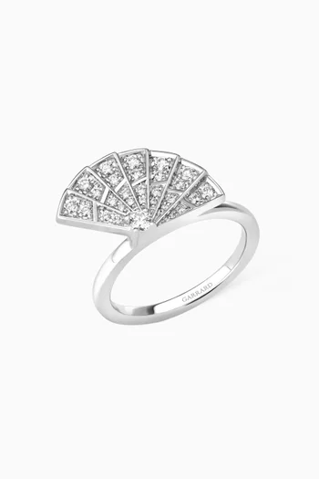 Fanfare Symphony Mini Icons Diamond Ring in 18kt White Gold