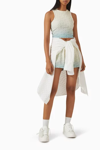 Logo Gradient Shorts in Cotton-terry