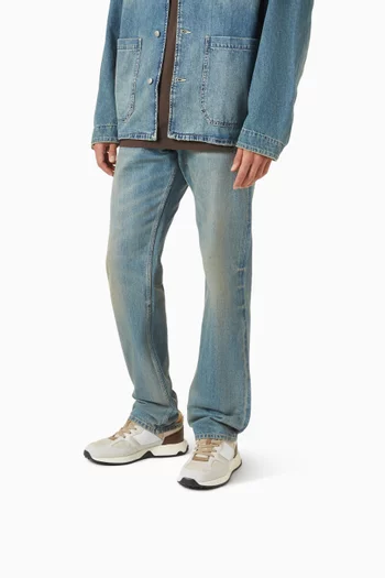 Running Sneakers in Suede & Smooth Leather