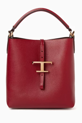 حقيبة يد باكيت ميني بحلية كلاسيكية بشكل حرف T جلد