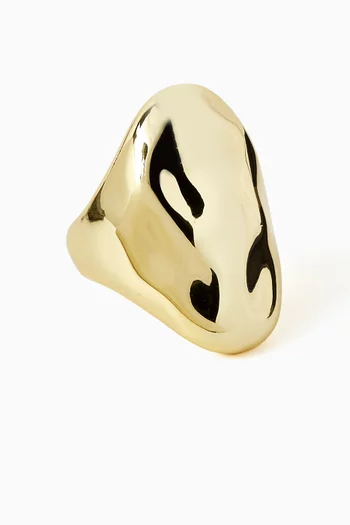 The Liquid Statement Ring in Gold-plated Brass