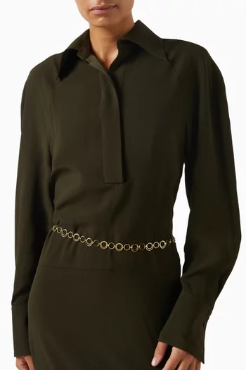 سلسلة خصر ذا توليدو نحاس مطلي ذهب عيار 14