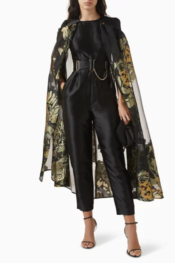 جمبسوت بكاب مزين بنقشة زهور