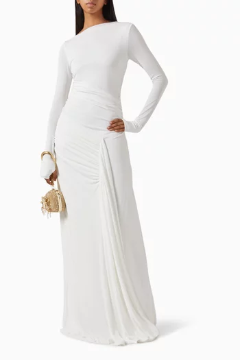 فستان جلاسييه طويل جيرسيه