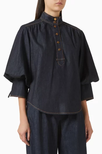 Billow Shirt in Denim