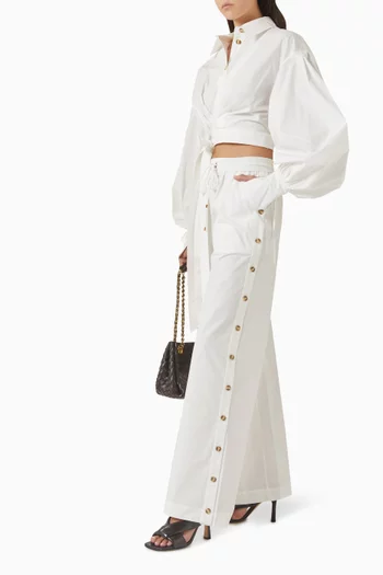 Rebellion Button Pants in Poplin