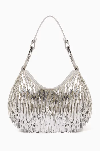 Bangle Bag in Embellished-Satin
