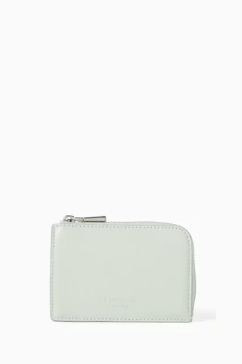Mini Zip Card Case in Patent Leather