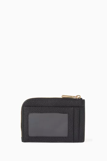 Mini Zip Card Case in Leather