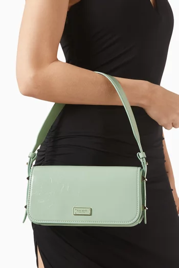 Liv Shoulder Bag in Crinkle Patent Leather
