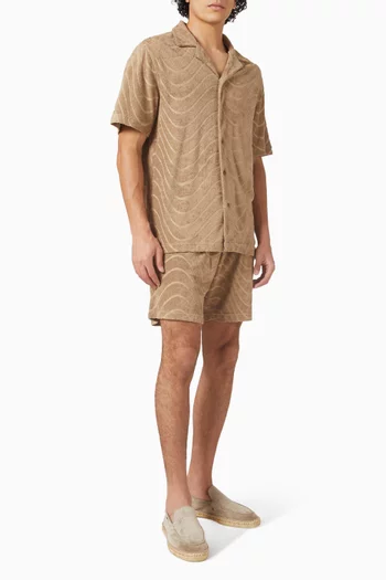 Augusto Jacquard Shorts in Cotton-terry