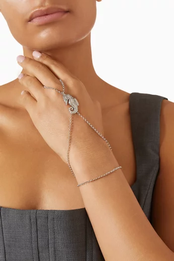 Mini Sea Horse Bracelet in Platinum-plated Bronze