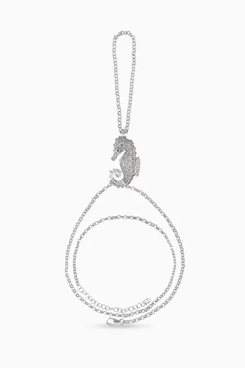 Mini Sea Horse Bracelet in Platinum-plated Bronze