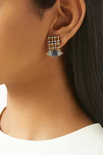 Nazar Capote Mini Clip Earrings in 24kt Gold-plated Bronze