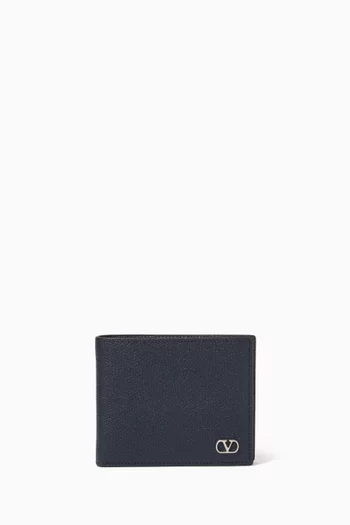 VLogo Signature Wallet in Grained Calfskin