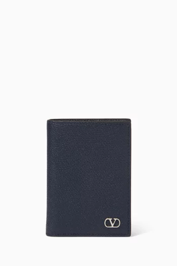VLogo Signature Cardholder in Leather