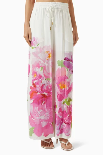 Atomic Printed Pants in Silk