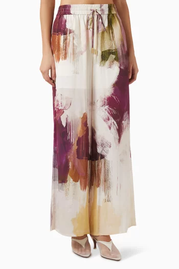 Atomic Printed Pants in Silk