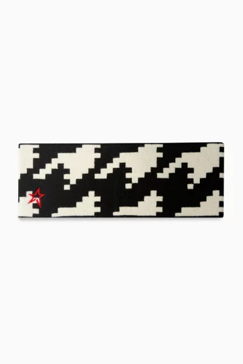 Houndstooth PM Headband in Merino Wool