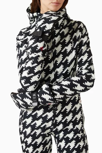 Davos Houndstooth Mitts