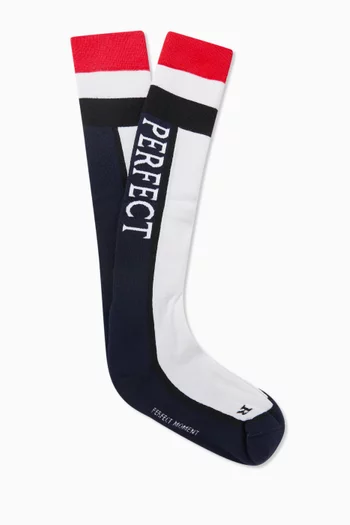 Logo Ski Socks in Merino Wool Blend
