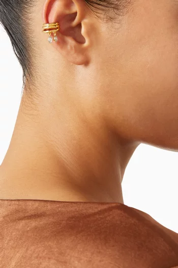 'My Day' Single Ear Cuff in 24kt Gold-plated Sterling Silver