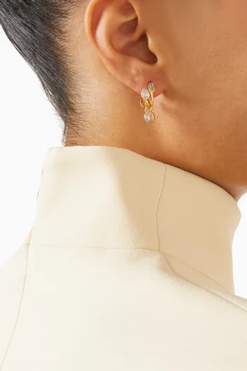 Sleam Small Hoop Earrings in 24kt Gold-plated Sterling Silver