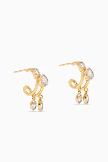Sleam Small Hoop Earrings in 24kt Gold-plated Sterling Silver