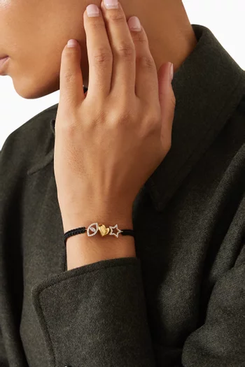 سوار بتصميم خيط مزين بحلية فضة إسترلينية مطلية ذهب عيار 24