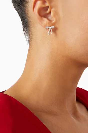 Bow Stud Earrings 24kt in Gold-plated Sterling Silver