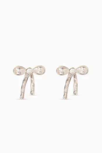 Bow Stud Earrings 24kt in Gold-plated Sterling Silver