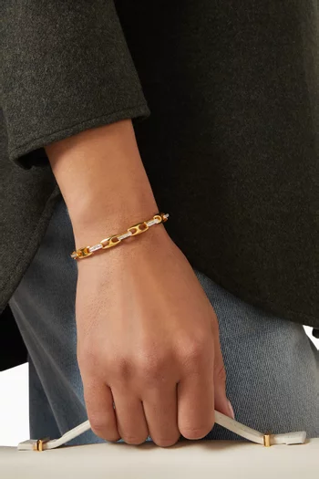 Interlocked Bracelet in 24kt Gold-plated Sterling Silver