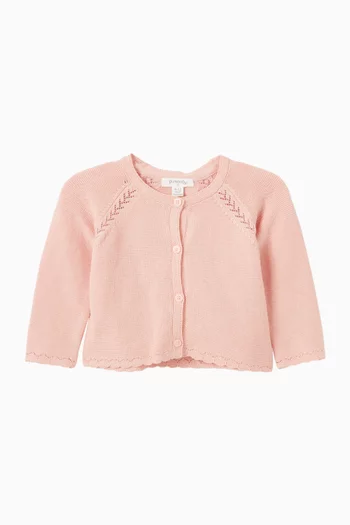 كارديغان بحواف صدفية قطن عضوي