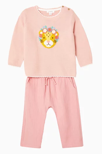 Embroidered Frida Sweater in Organic Cotton