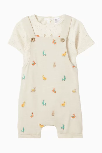 لباس قطعة واحدة بطبعة حيوانات وصبار