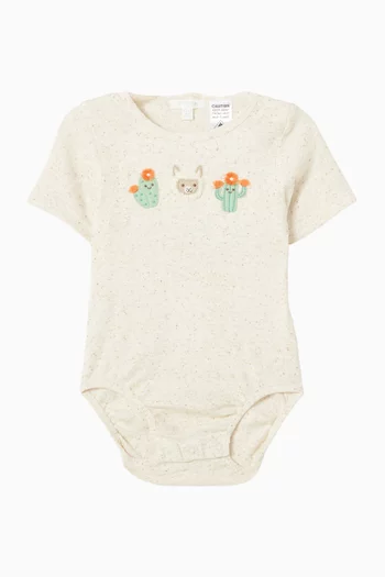 لباس قطعة واحدة بطبعة حيوانات وصبار