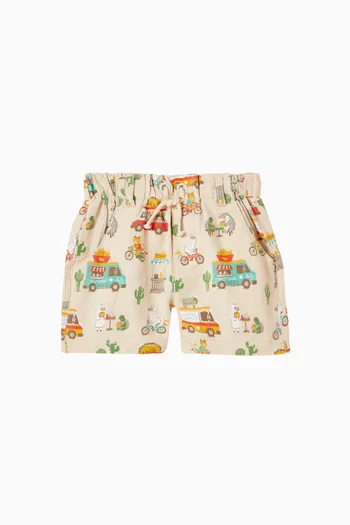 Taco Truck Pull On Shorts in Organic Cotton