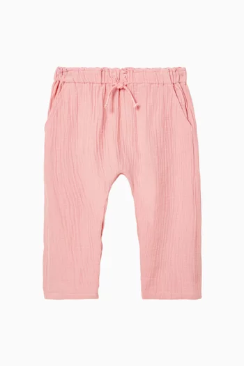 بنطال بتصميم فضفاض مجعد