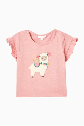 Swallow Ruffle T-shirt in Organic Cotton