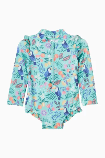 Frilled One-piece Swimsuit