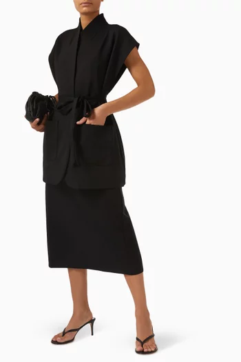 Washable Flex Ponte Straight Skirt