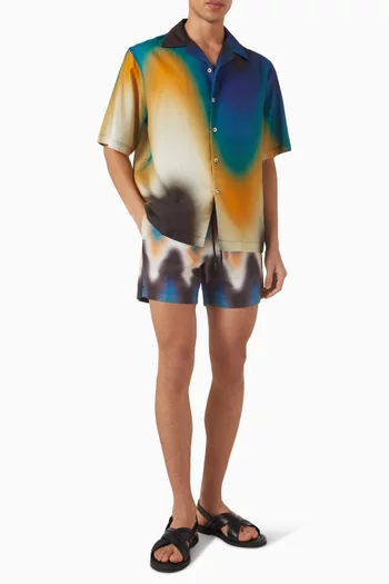  Gradient Wave Classic Swim Shorts