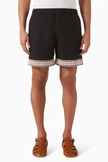 شورت منتجعات بحافة كروشيه