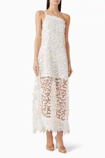 فستان زافيرو متوسط الطول بكتف مكشوف