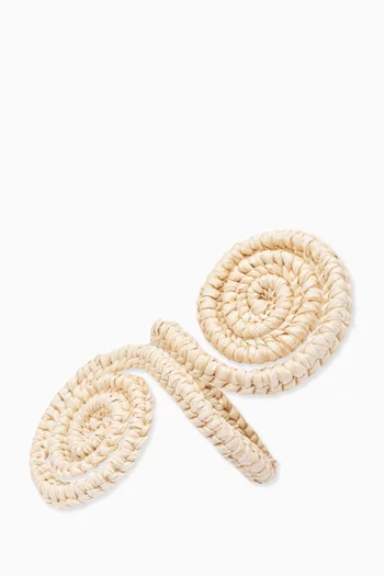 حلقة مناديل بتصميم زهور حلزونية