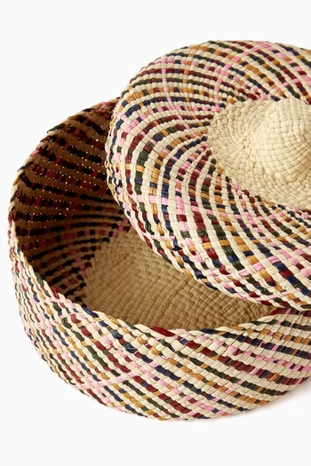 Festive Bread Basket with Lid