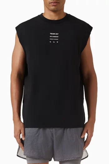 تي شيرت بلا أكمام 247 أبريزينج فضفاض